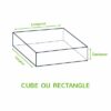 Découpe sur mesure de forme rectangulaire